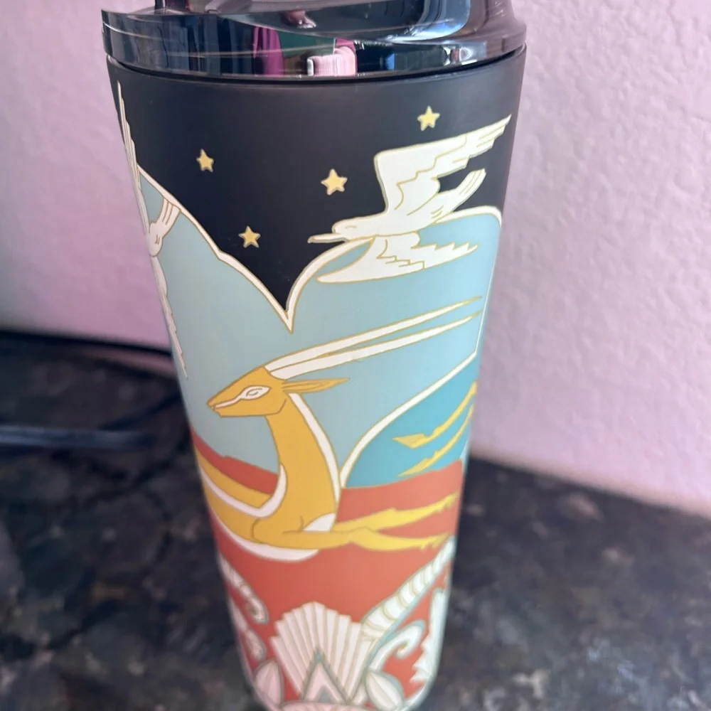 Limited Edition Mike Wilcox x Starbucks Antelope Motif Art Deco 16 oz Tumbler - Picture 5 of 12